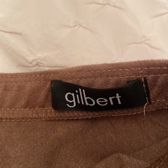 Gilbert Size S Faux Suede Mini Skirt (warm brown) - Picture 2 of 2